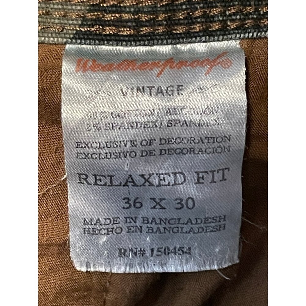 Weatherproof Vintage jeans mens 36 x 30 relaxed fit brown work - Picture 4 of 12